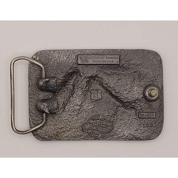 Vintage VICTOR His Master’s Voice Brass & Enamel Belt Buckle Buckles of America - Picture 8 of 15